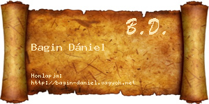 Bagin Dániel névjegykártya